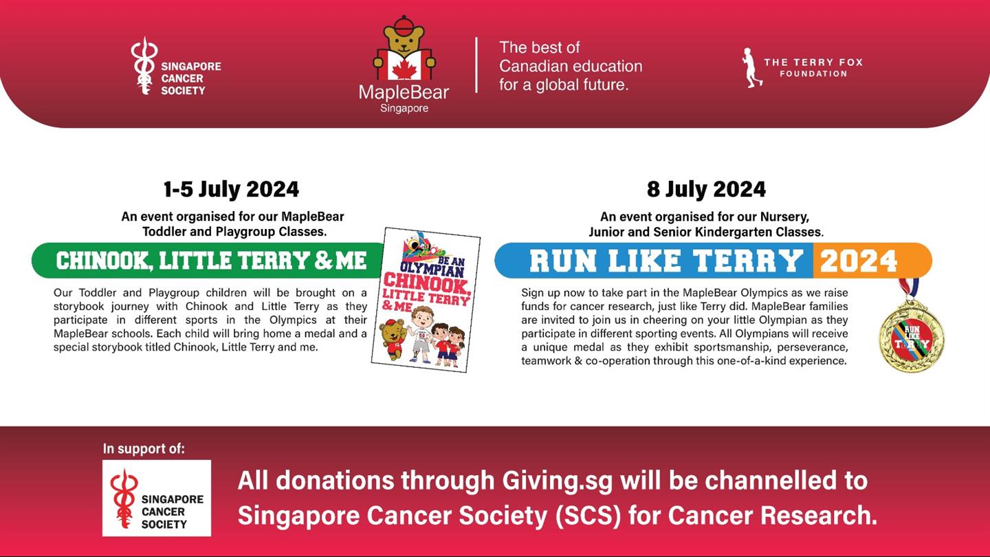 giving.sg : Campaign detail - MapleBear Singapore Terry Fox Run 2024 - Be  An Olympian