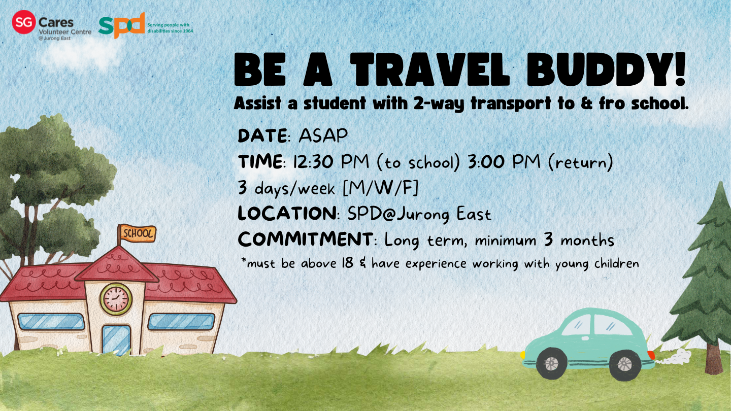 giving.sg : Opportunity detail - Travel Buddy x SPD EIPIC Jurong East
